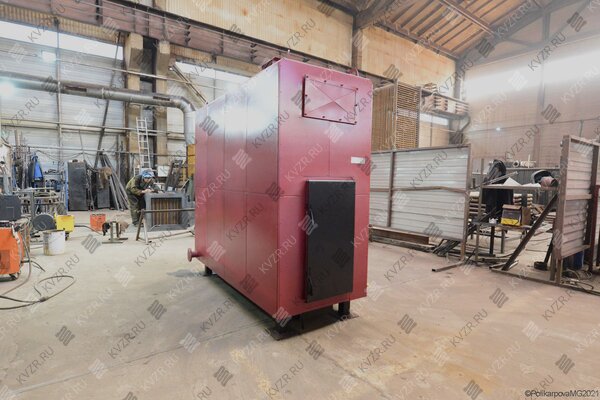 Дровяной котел 0.4 МВт с большой топкой твердотопливный